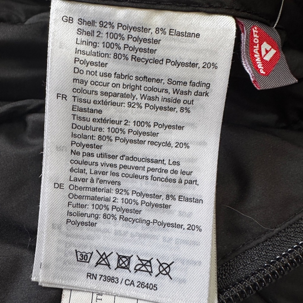 Helly Hansen Astra Hybrid Jacket Small Black Quilted Stretch - Picture 5 of 8